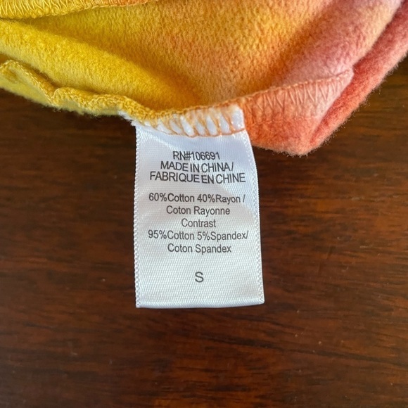 NWT Young Fabulous & Broke Parker Tie Dye Drawstring‎ Cotton Shorts Orange Small - Picture 5 of 7